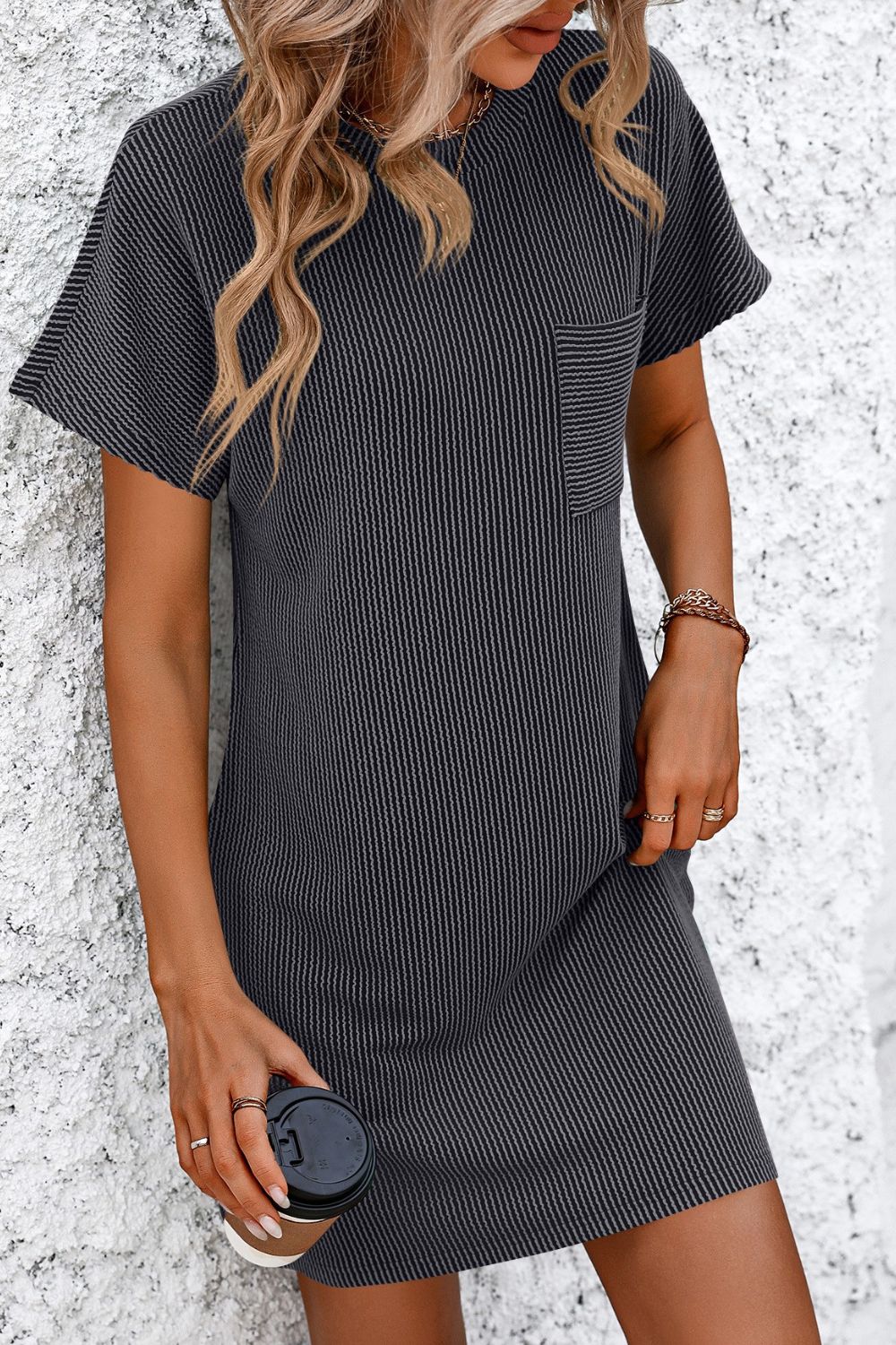 Saylor Ribbed Tee Dress