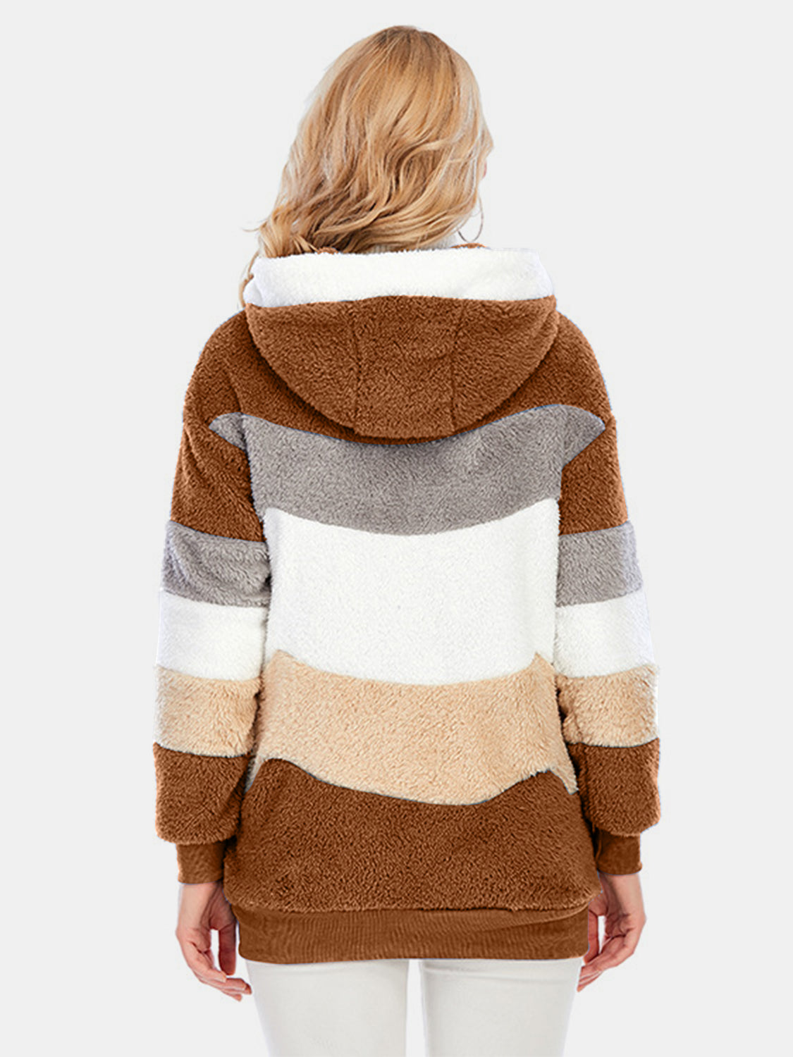 Everleigh Color Block Sherpa Hoodie