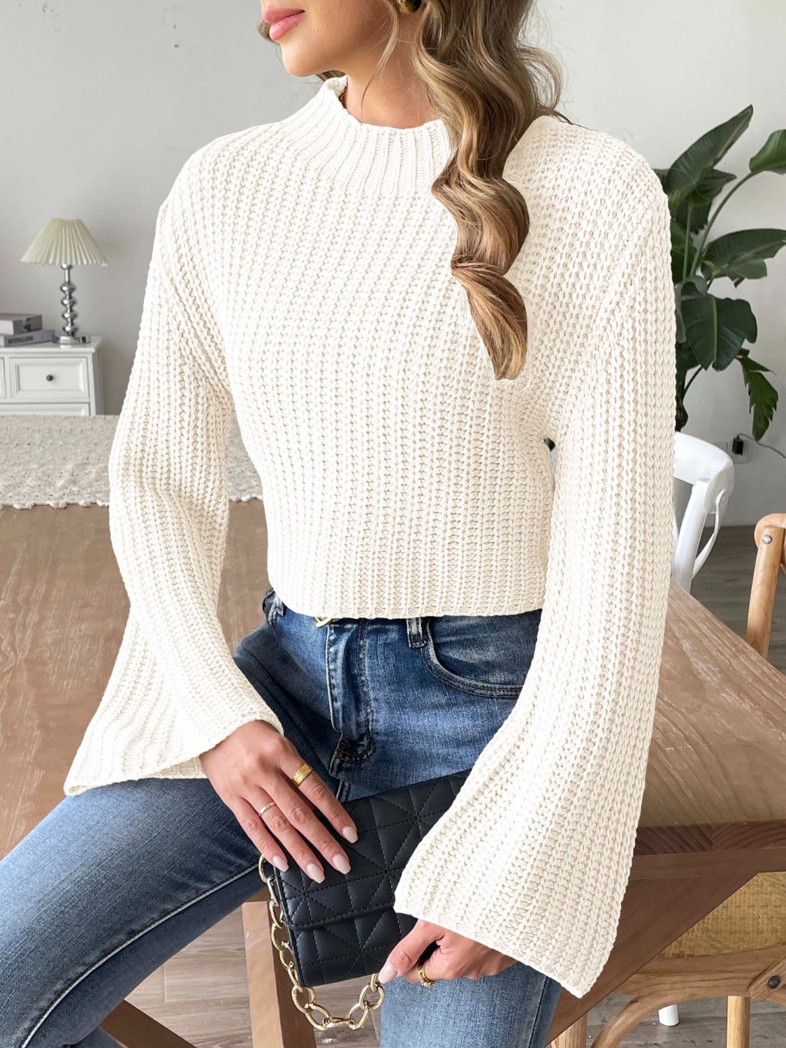 Frosted Grace Mock Neck Sweater