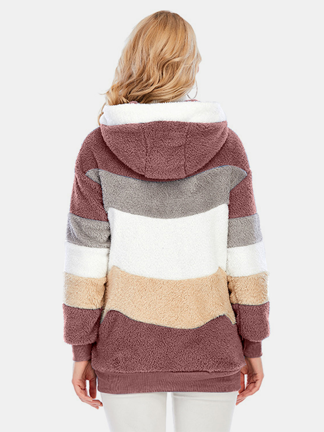 Everleigh Color Block Sherpa Hoodie