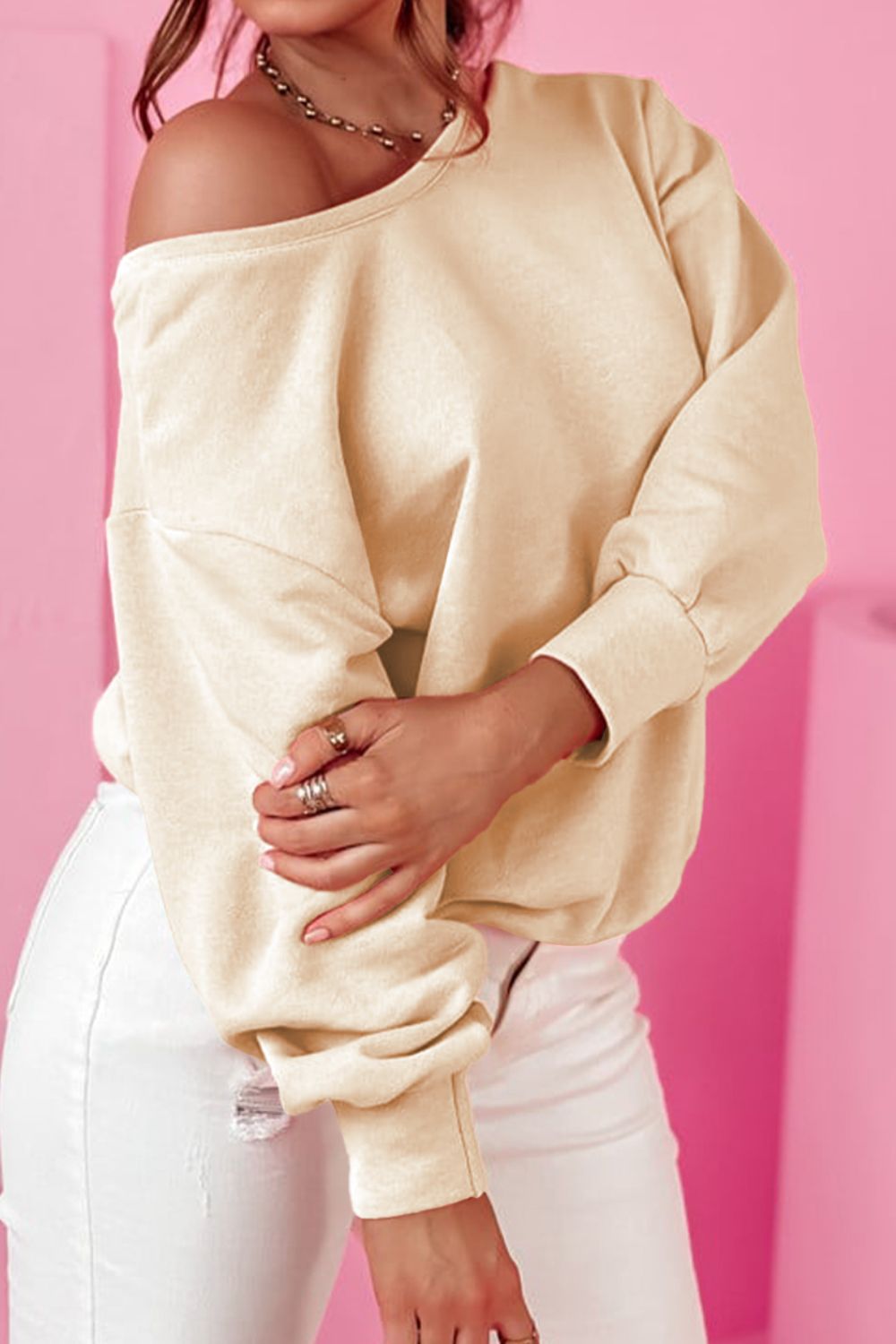 Bow Accent Cozy Sweatshirt