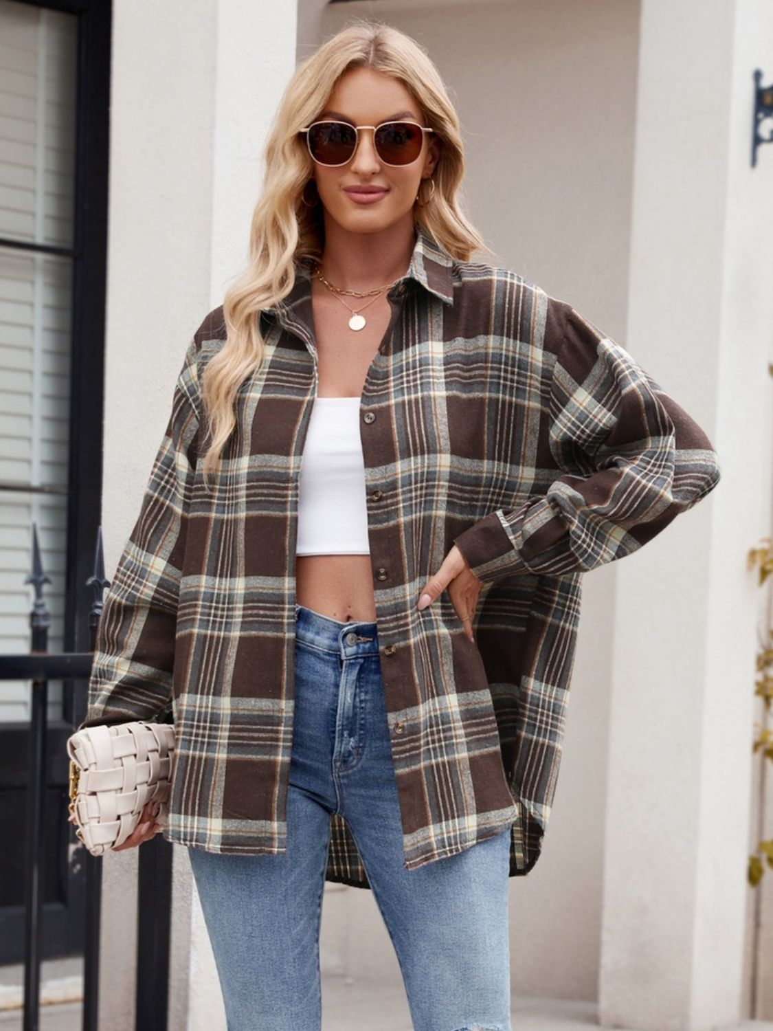 Clara Rustic Plaid Essential Top