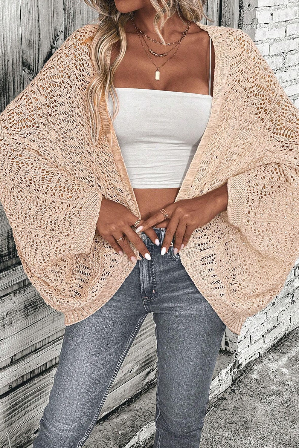 Soft Breezes Open Front Cardigan