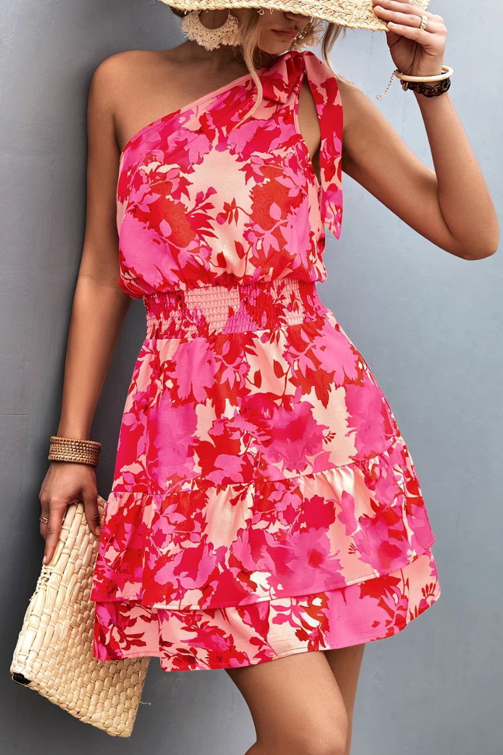 Garden Stroll Single Shoulder Dress
