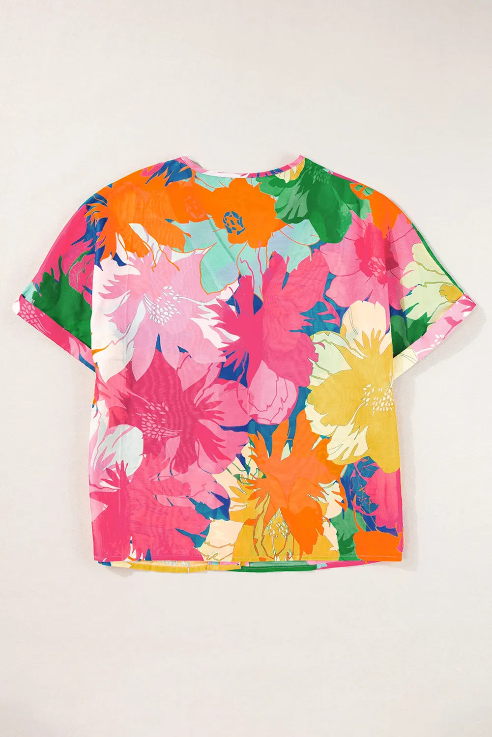 Bright Blooms Button-Up Top
