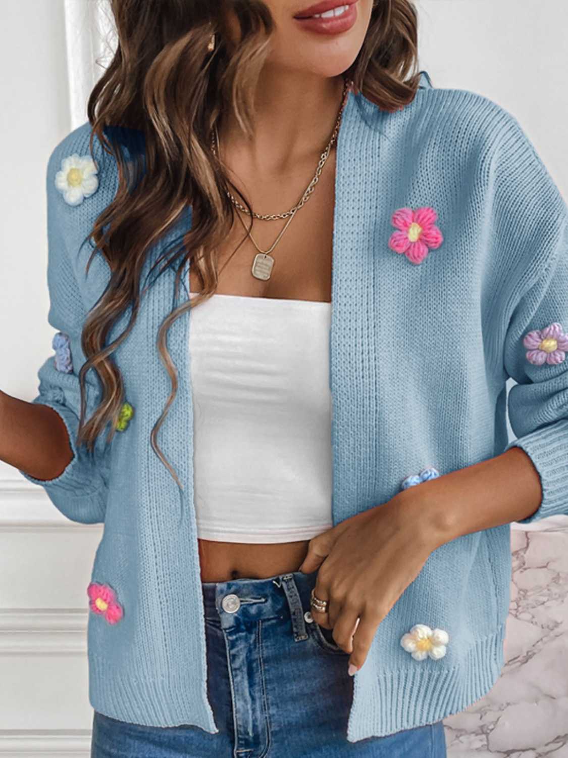 Wildflower Whisper Open Front Cardigan