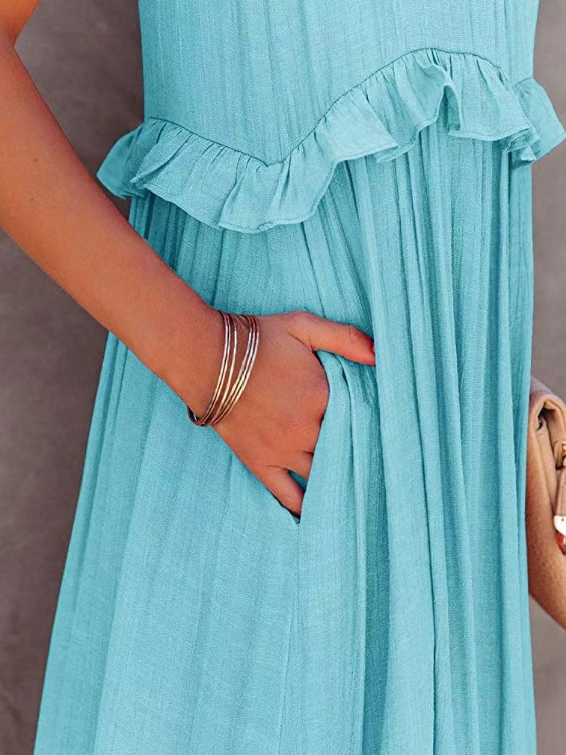 Ruffle Radiance Sleeveless Maxi