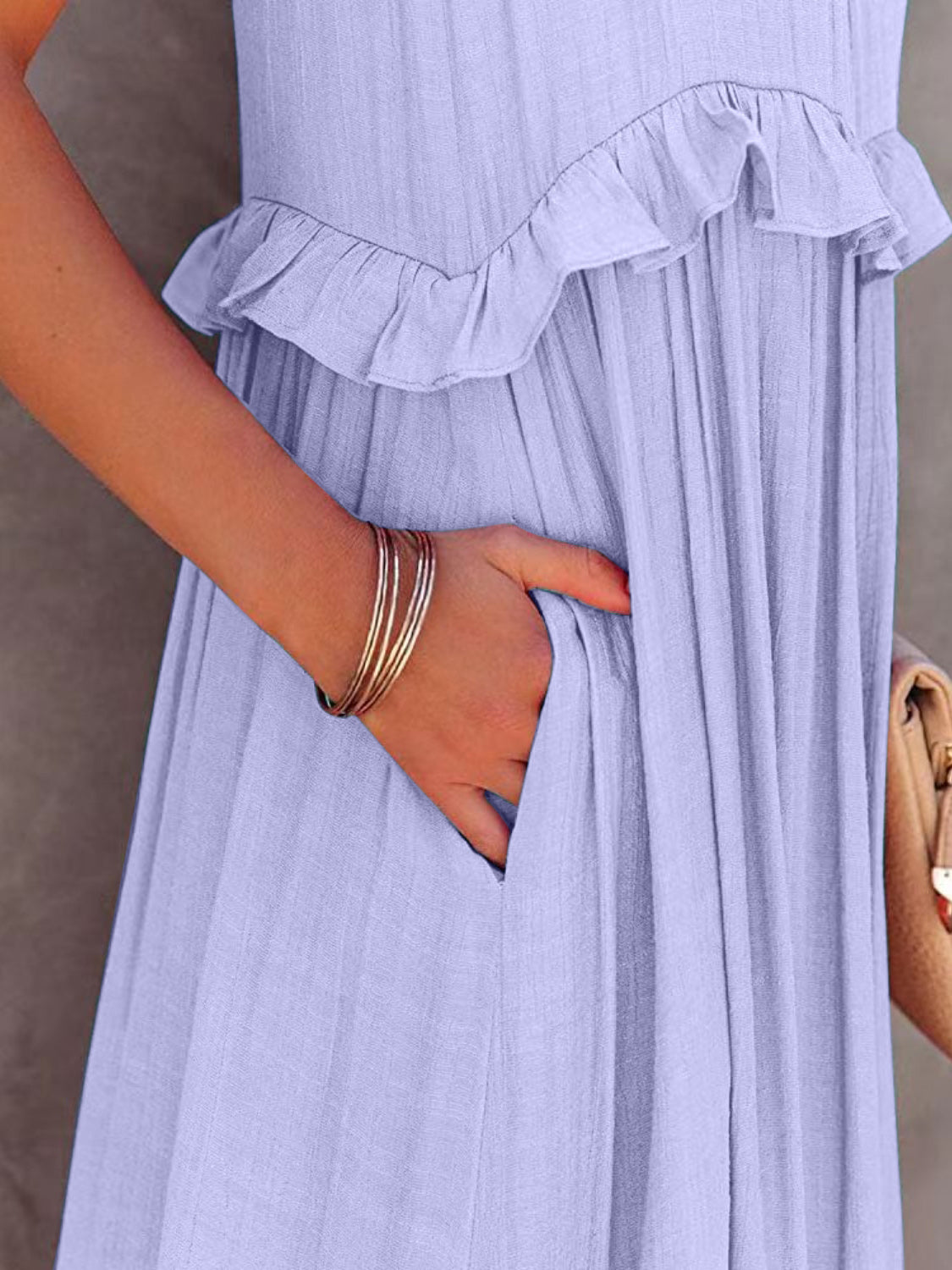 Ruffle Radiance Sleeveless Maxi