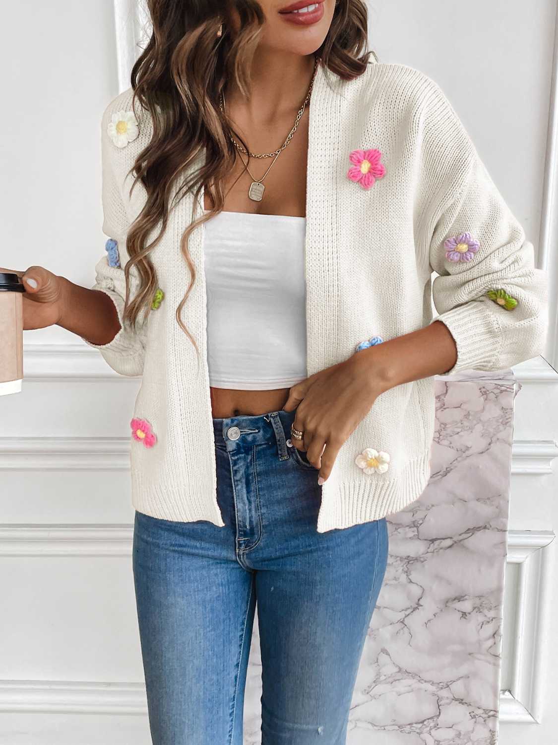 Wildflower Whisper Open Front Cardigan
