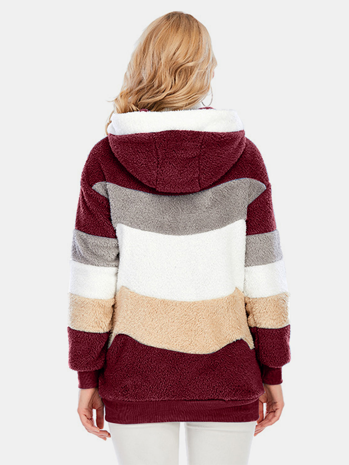 Everleigh Color Block Sherpa Hoodie