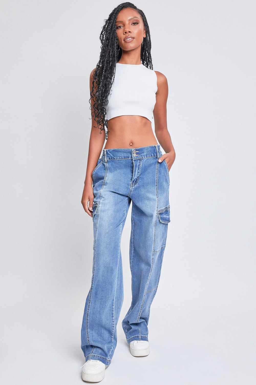 Andie High Waisted Cargo Jeans