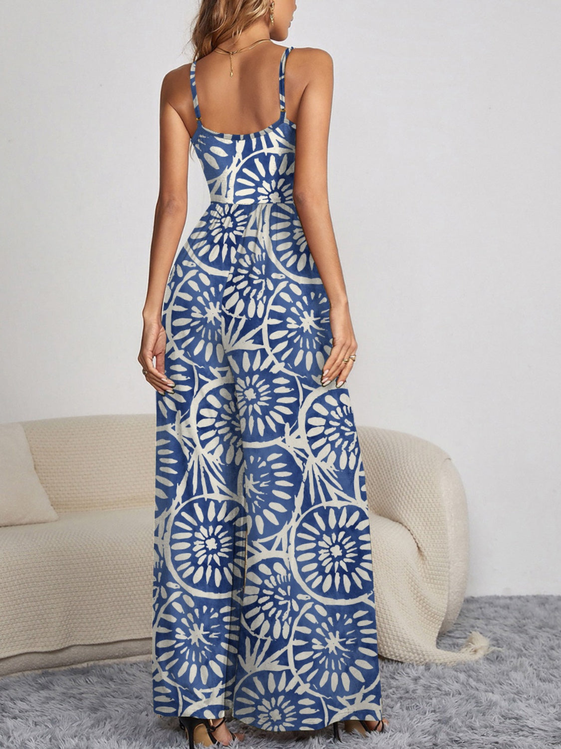 Buttoned Beauty Wide Leg Jumpsuit