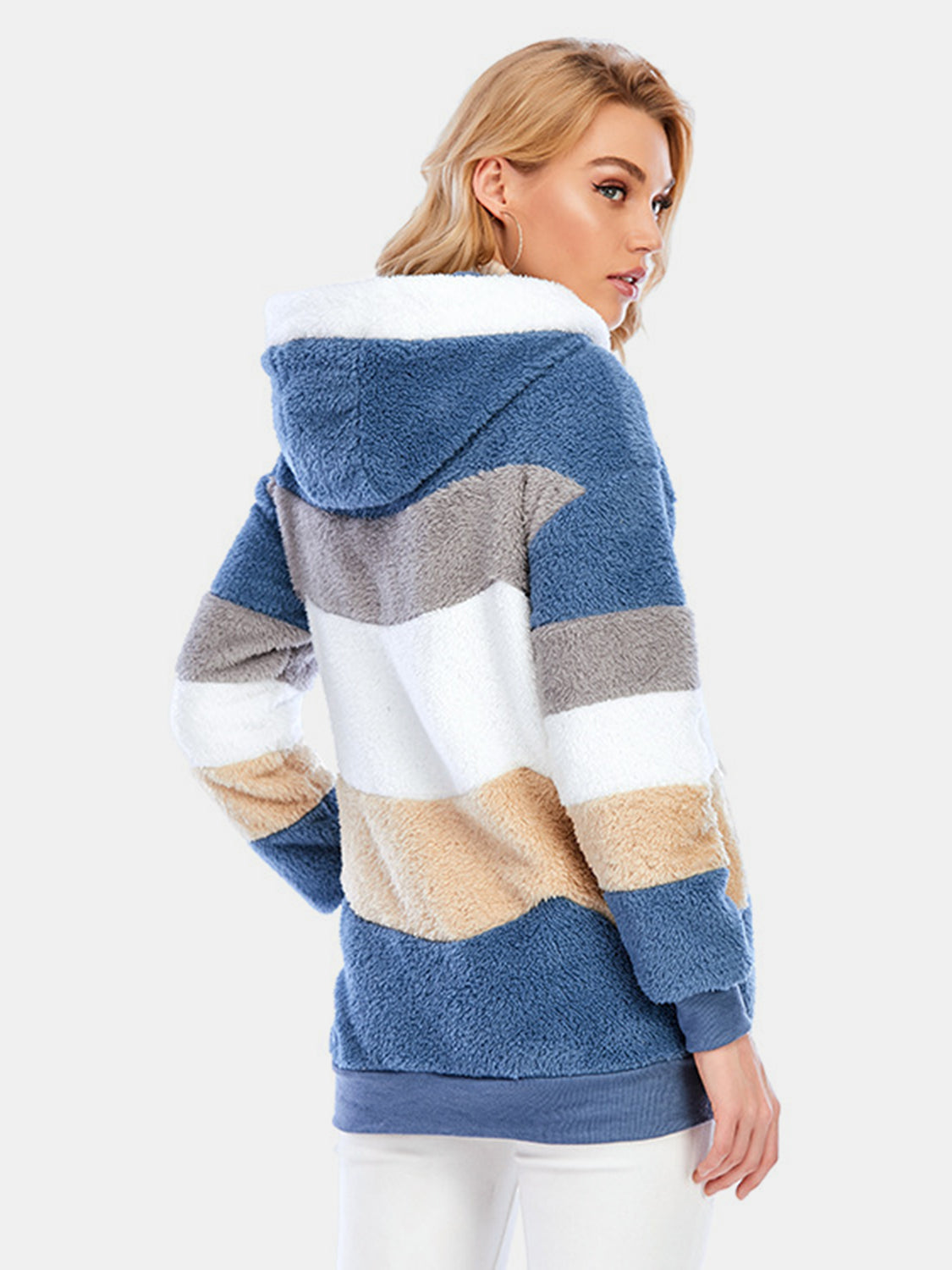 Everleigh Color Block Sherpa Hoodie