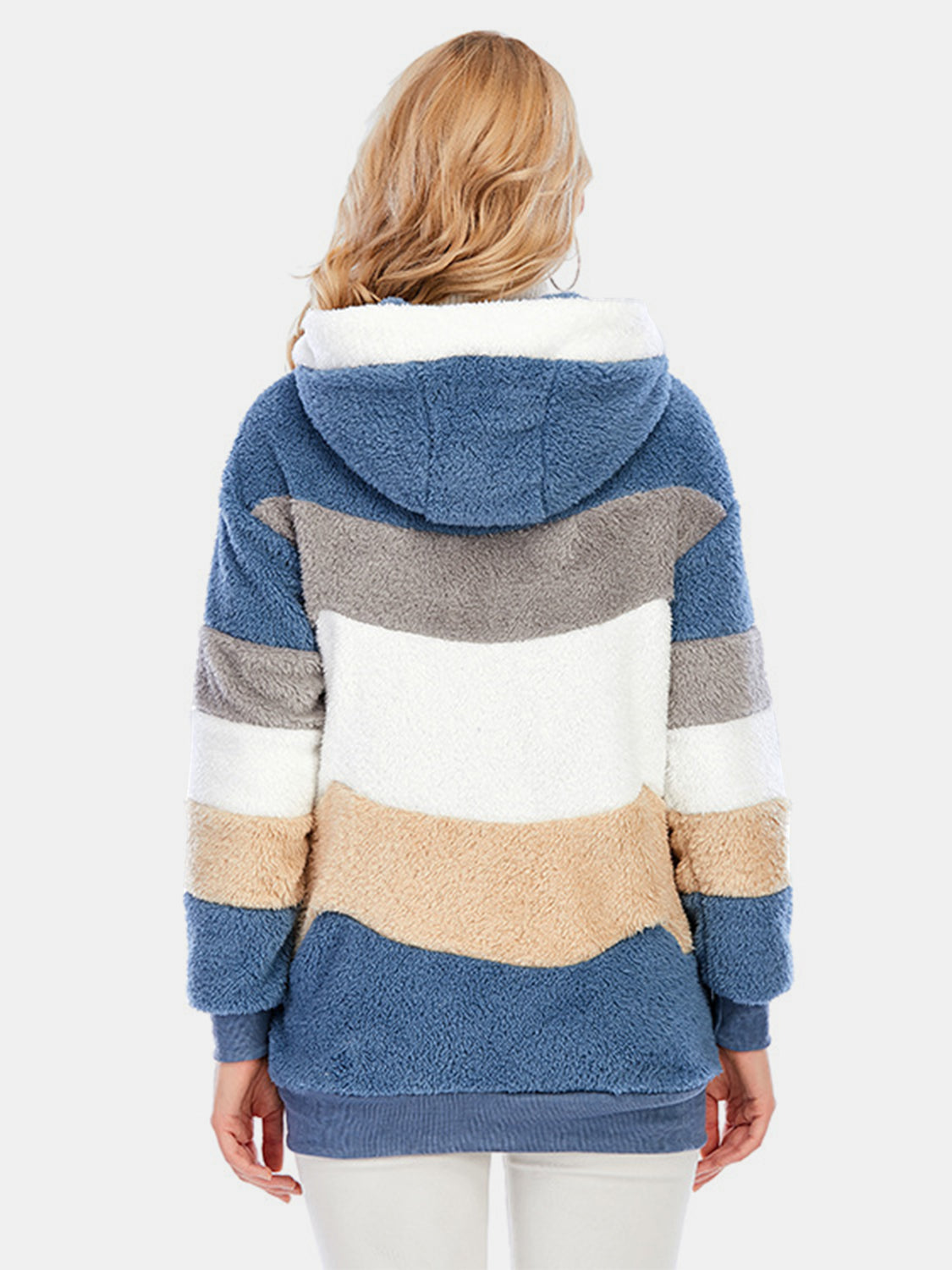 Everleigh Color Block Sherpa Hoodie