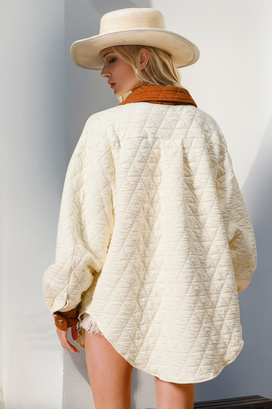 Cream Dream Quilted Shacket
