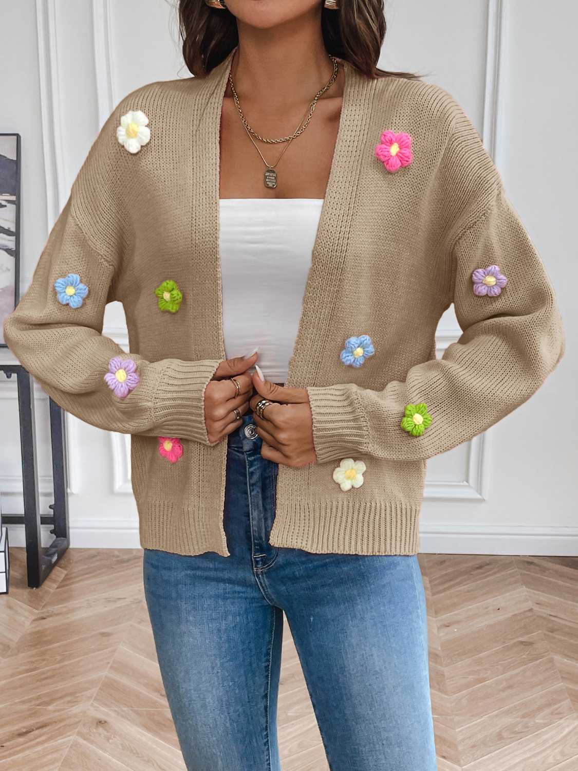 Wildflower Whisper Open Front Cardigan