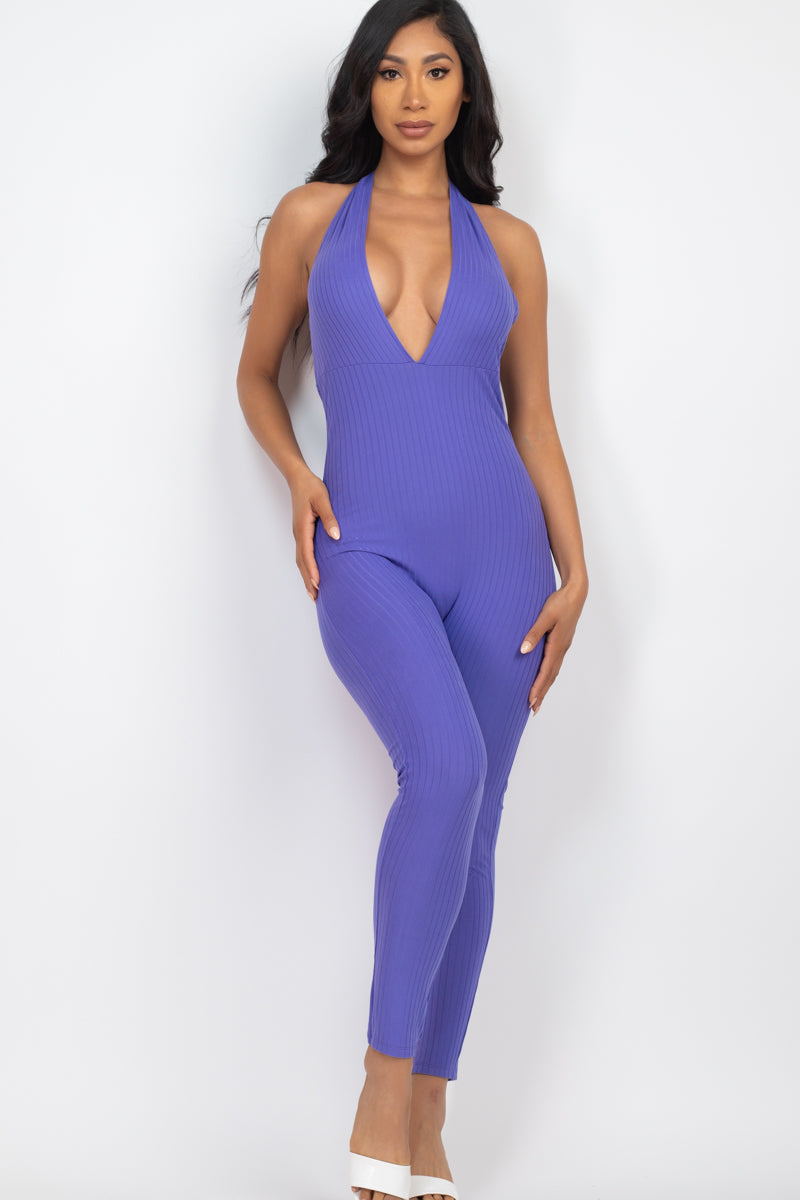 Harmony Deep Dive Bodycon Jumpsuit