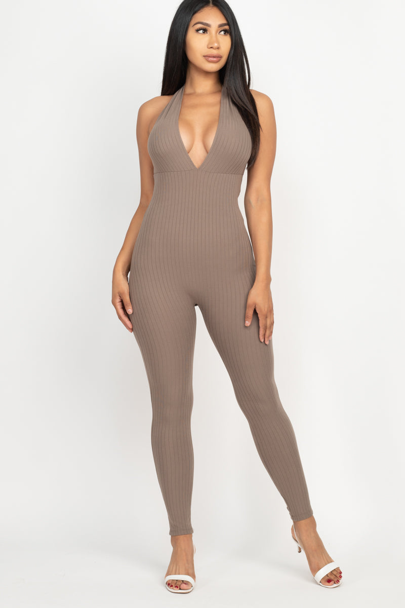 Harmony Deep Dive Bodycon Jumpsuit