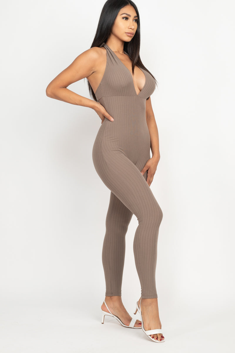 Harmony Deep Dive Bodycon Jumpsuit