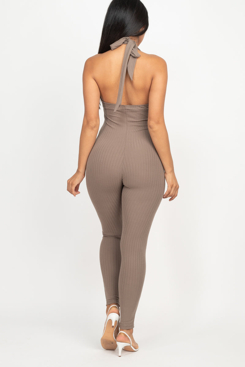 Harmony Deep Dive Bodycon Jumpsuit