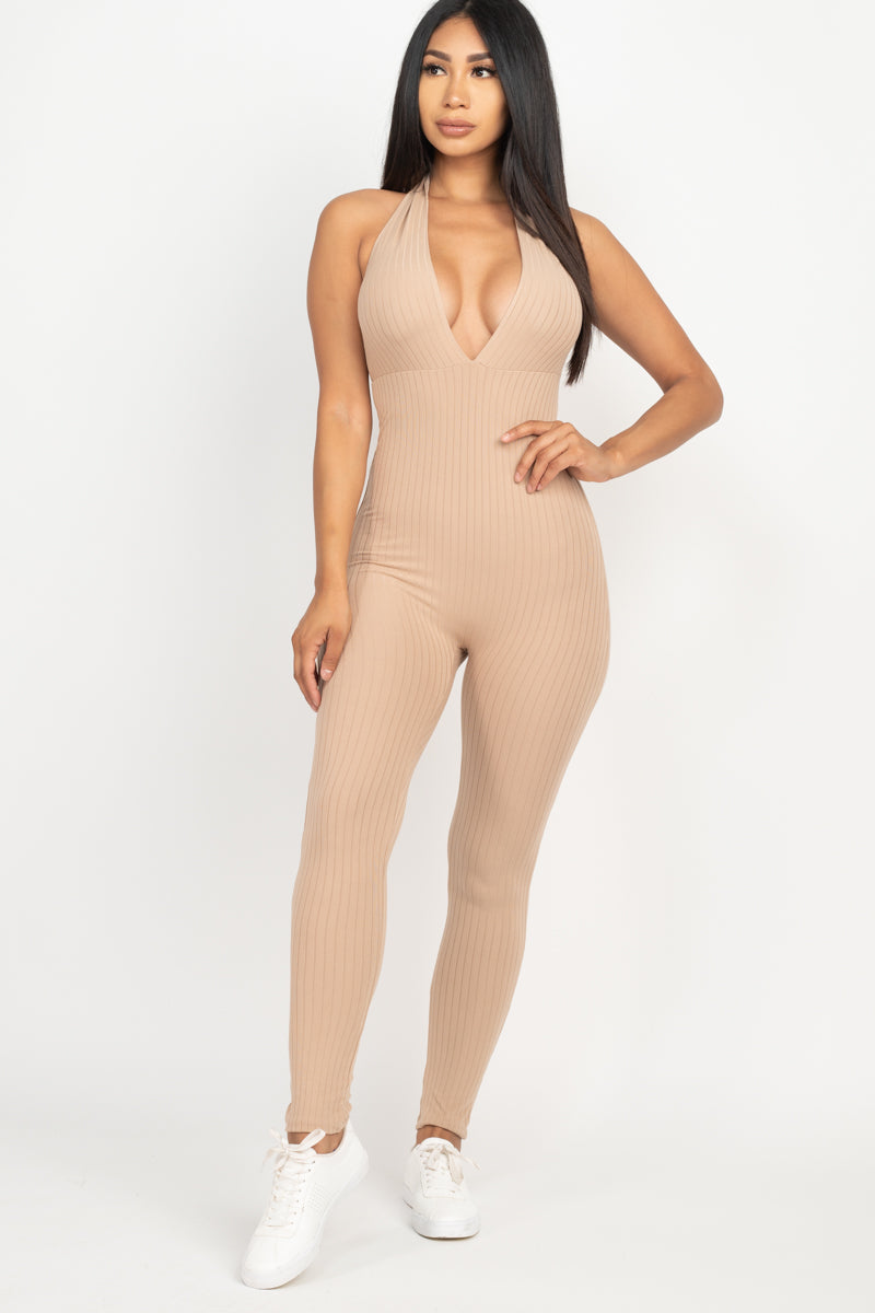 Harmony Deep Dive Bodycon Jumpsuit