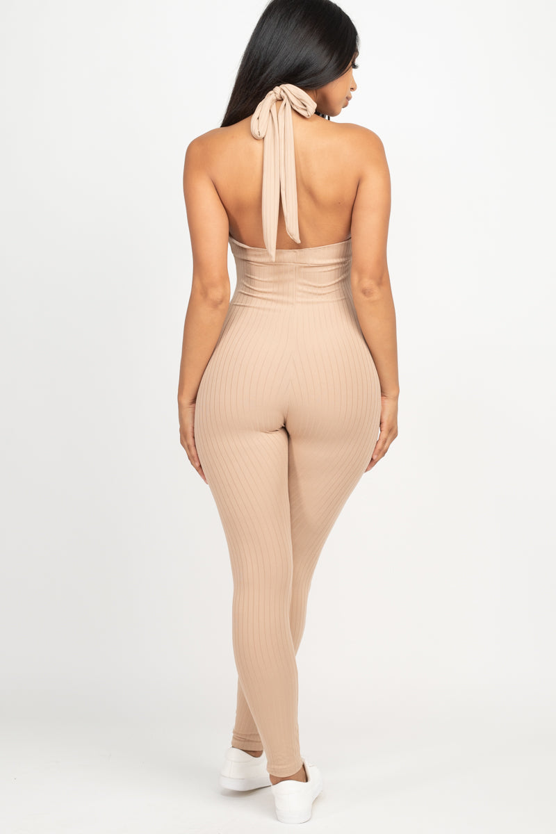 Harmony Deep Dive Bodycon Jumpsuit
