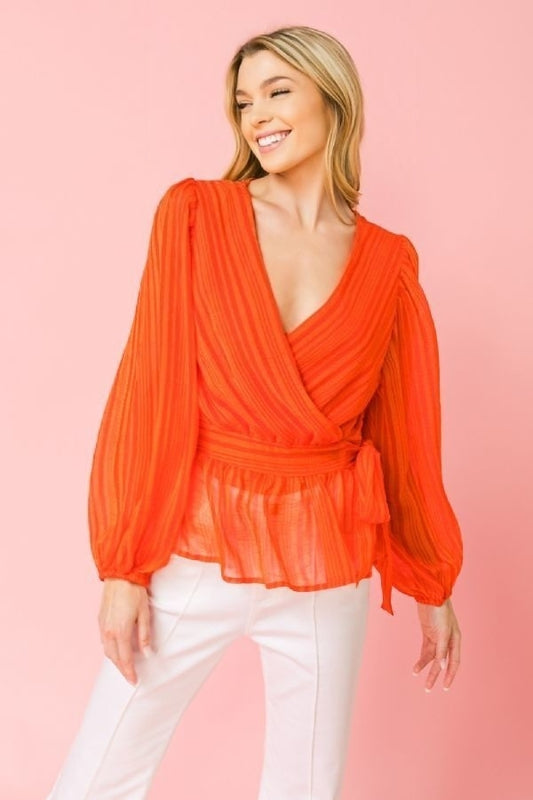 Surplice Woven Top