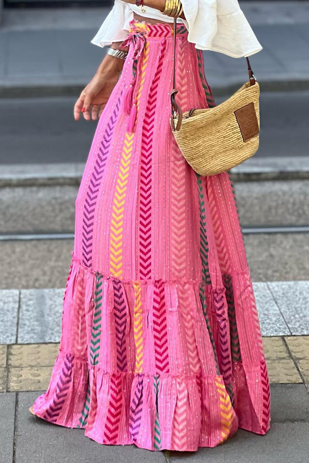 Pink Prism Maxi Skirt