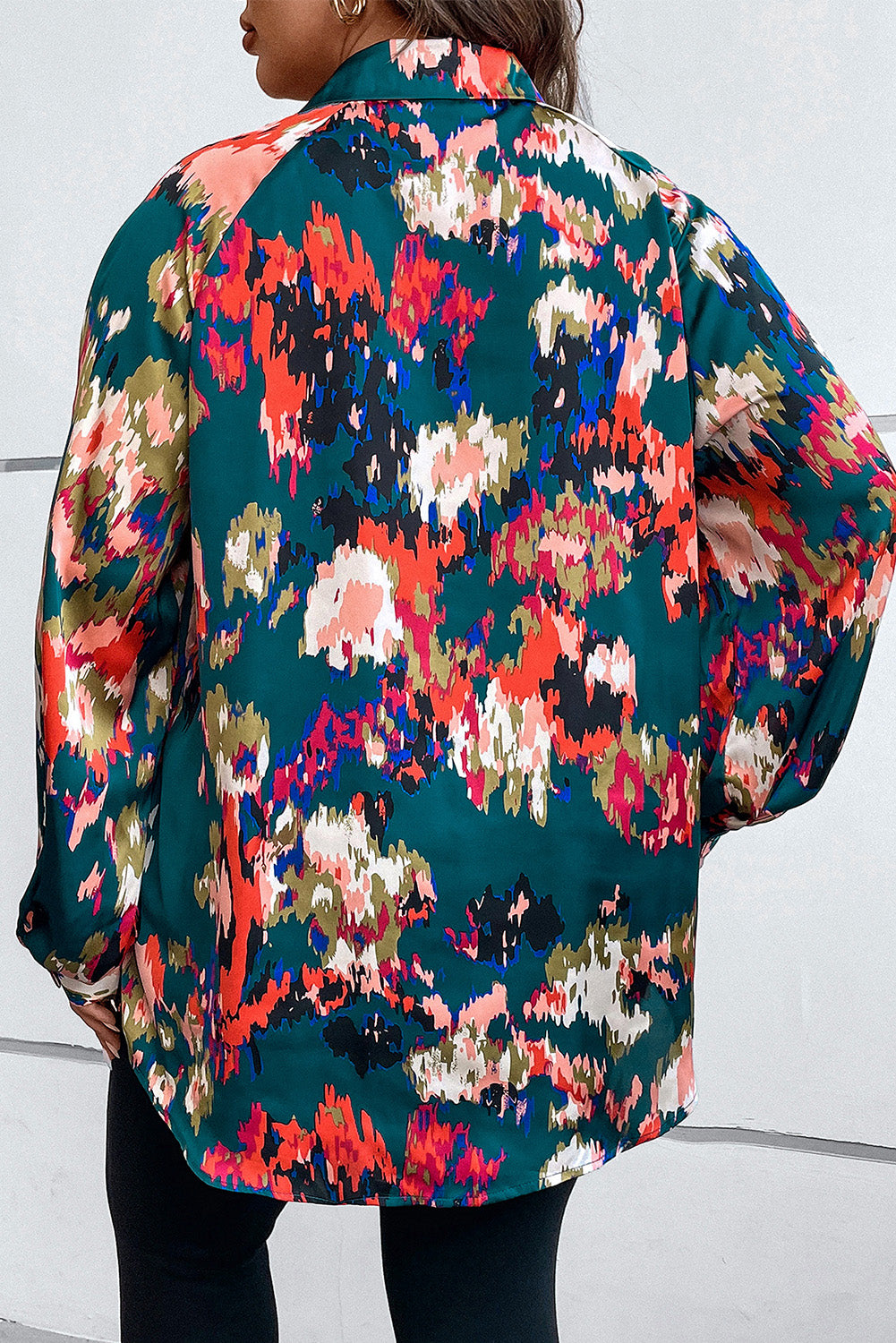 Taylor Curvy Printed Canvas Blouse