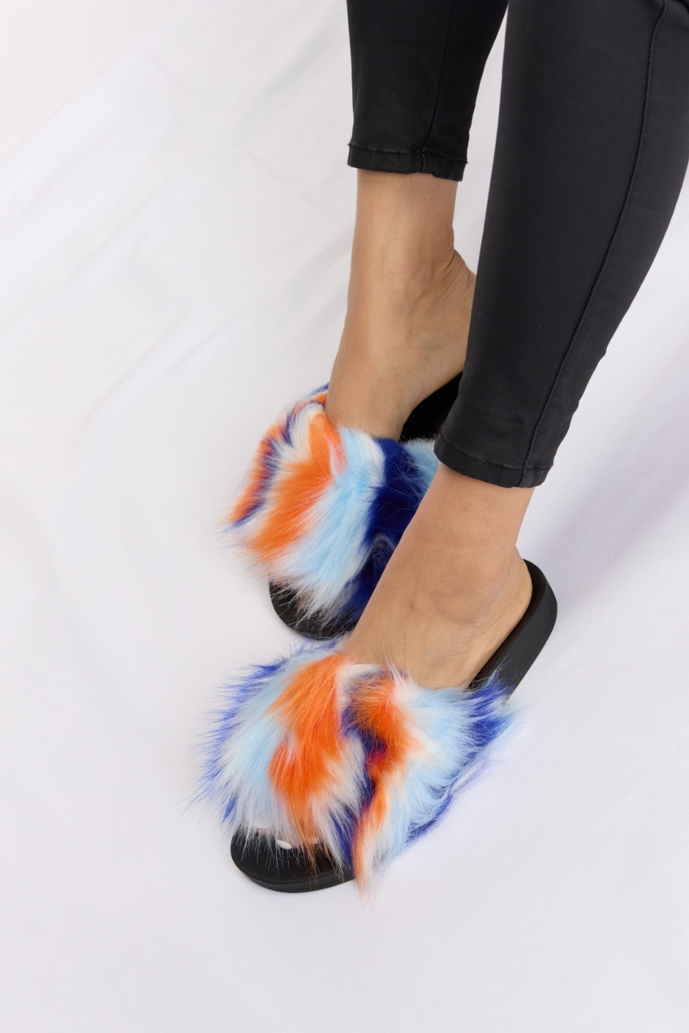 Vida Furry Open-Toe Sandals