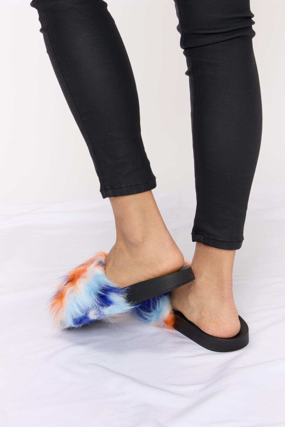Vida Furry Open-Toe Sandals
