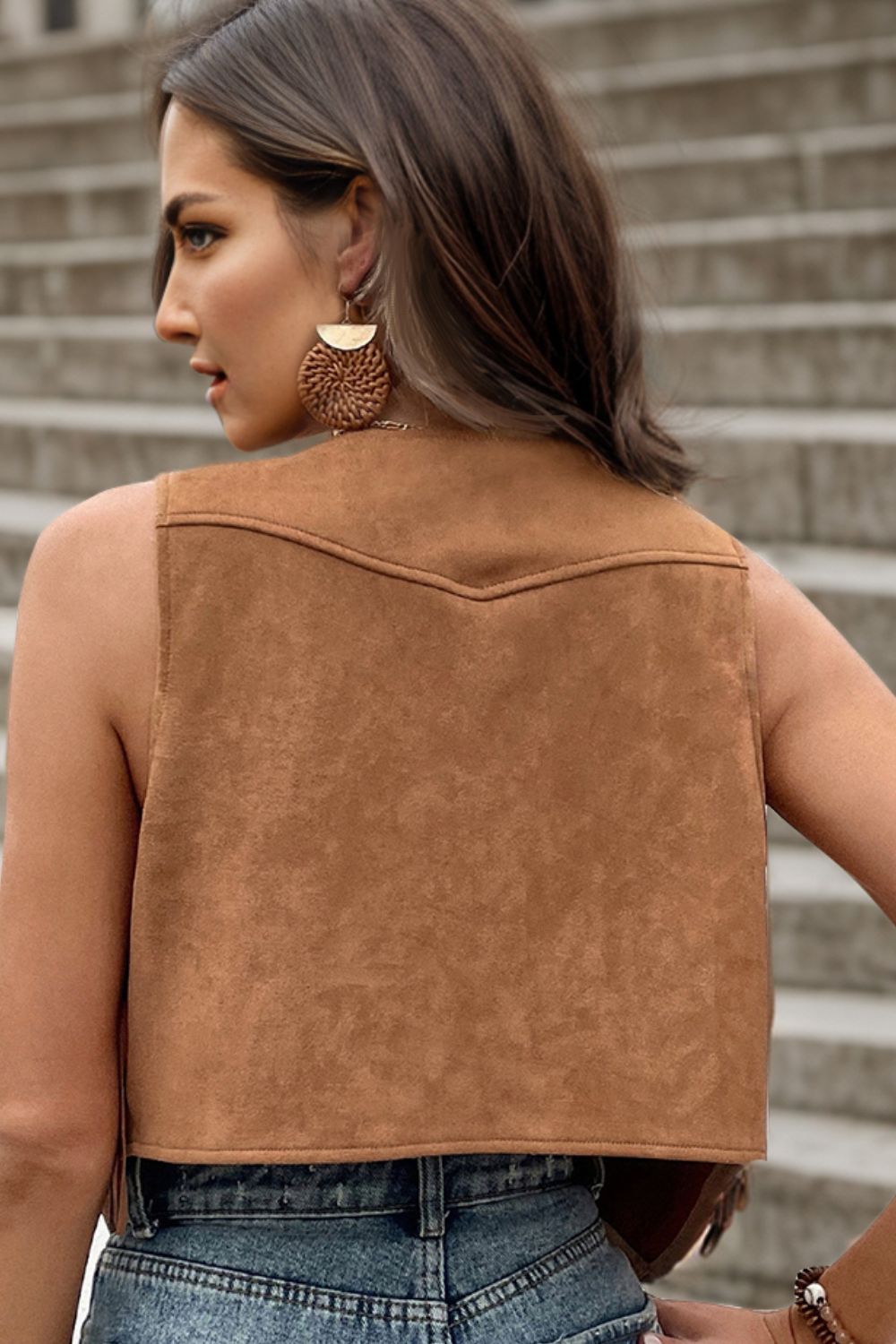 Butterscotch Bliss Fringe Vest