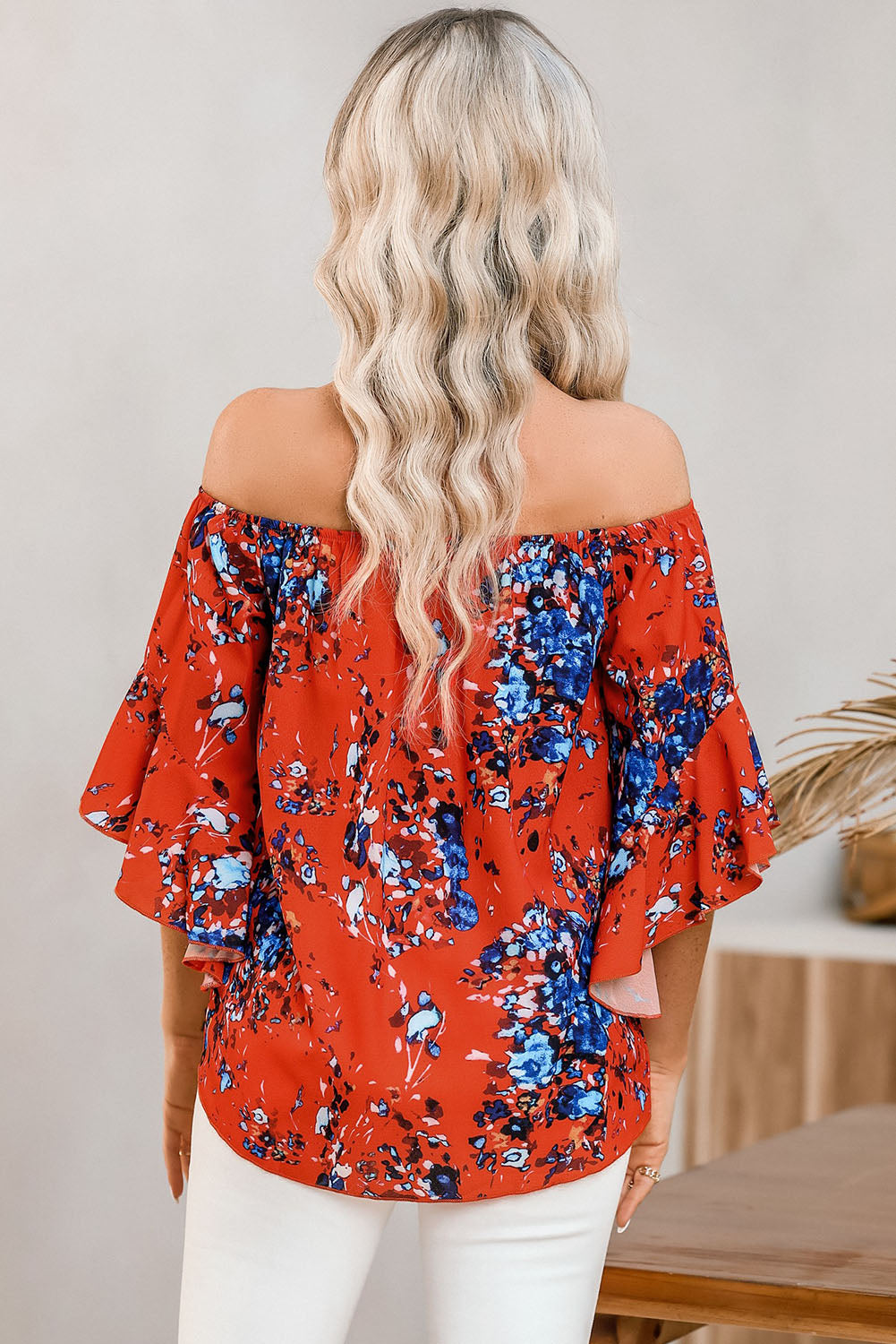 Floral Fantasy Half Sleeve Blouse