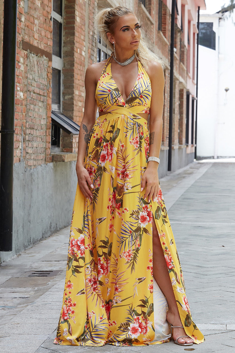 Marigold Meadows Double Split Maxi