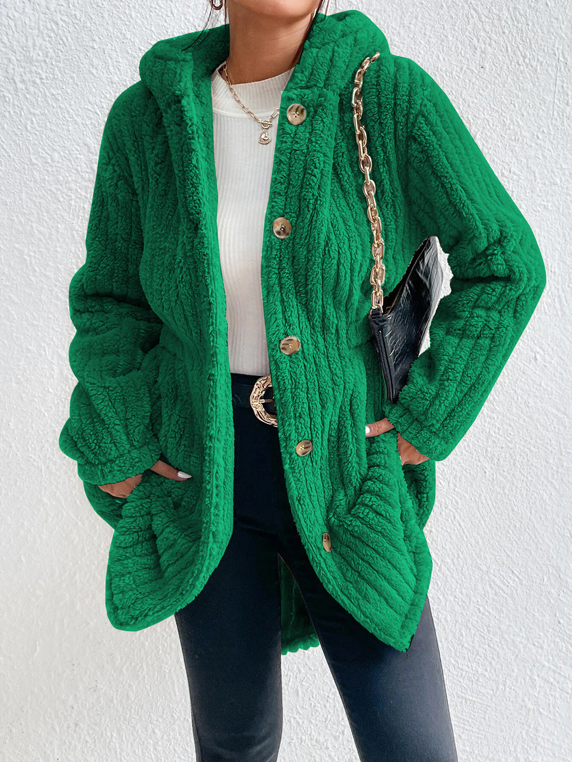 Milan Ribbed Plush Coat