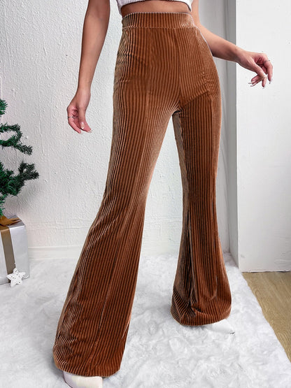 Toasted Toffee Ribbed Bootcut Pants