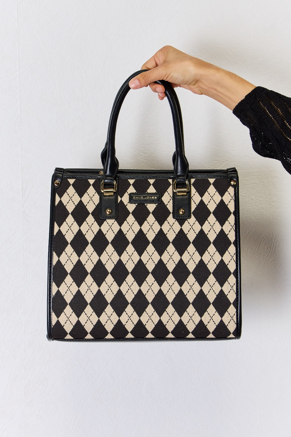 Belle Argyle Vegan Leather Handbag