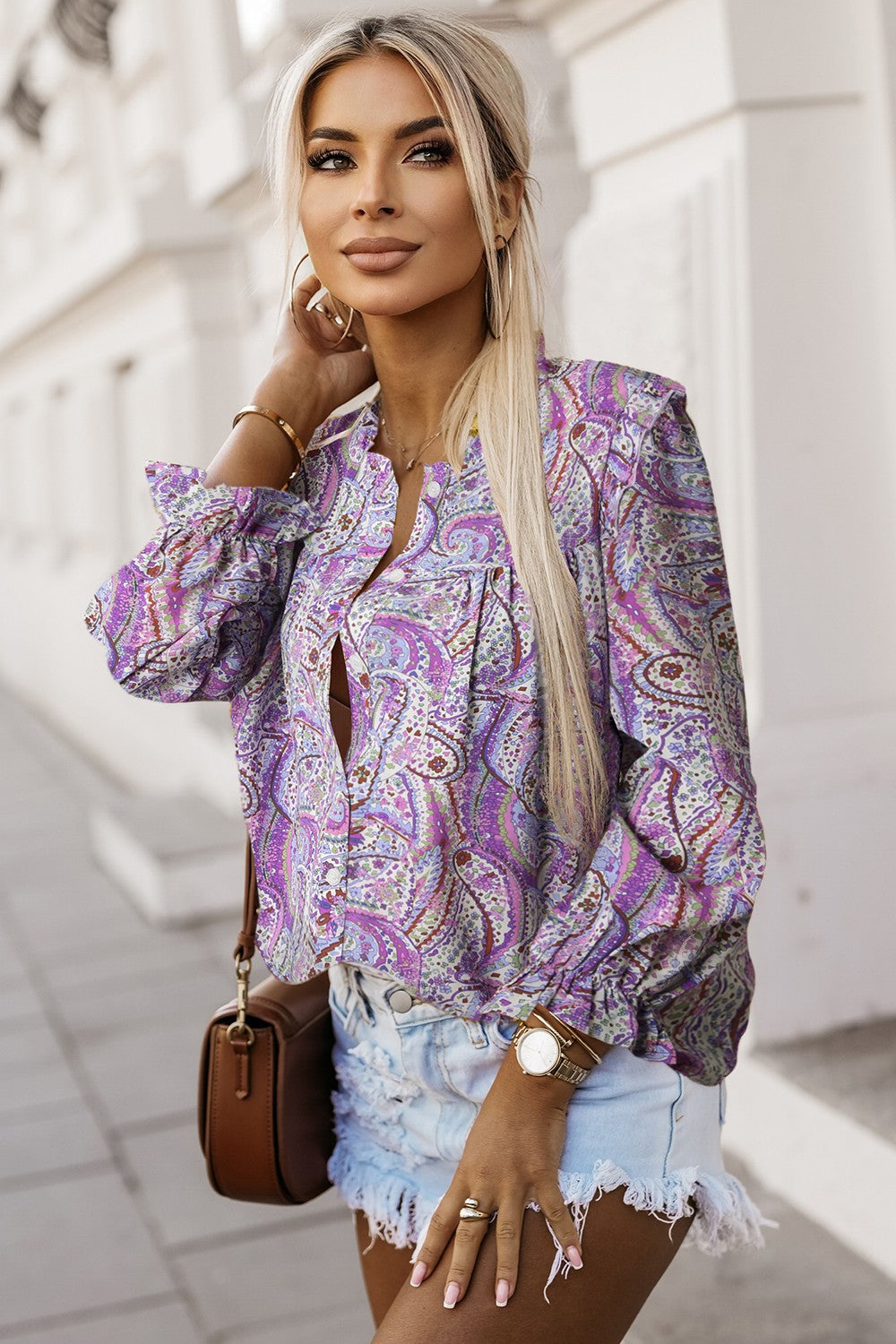 Paisley Passion Flounce Blouse