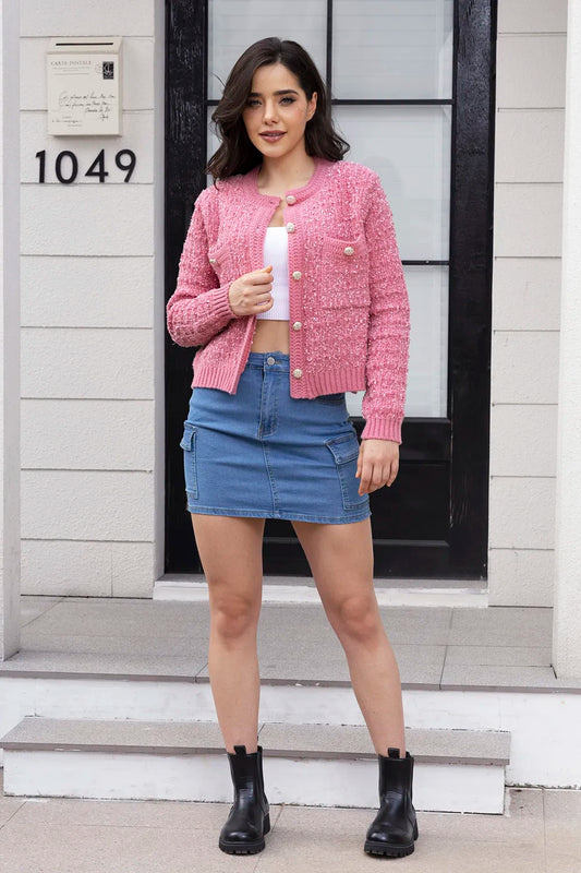 Essential Elegance Buttoned Cardi