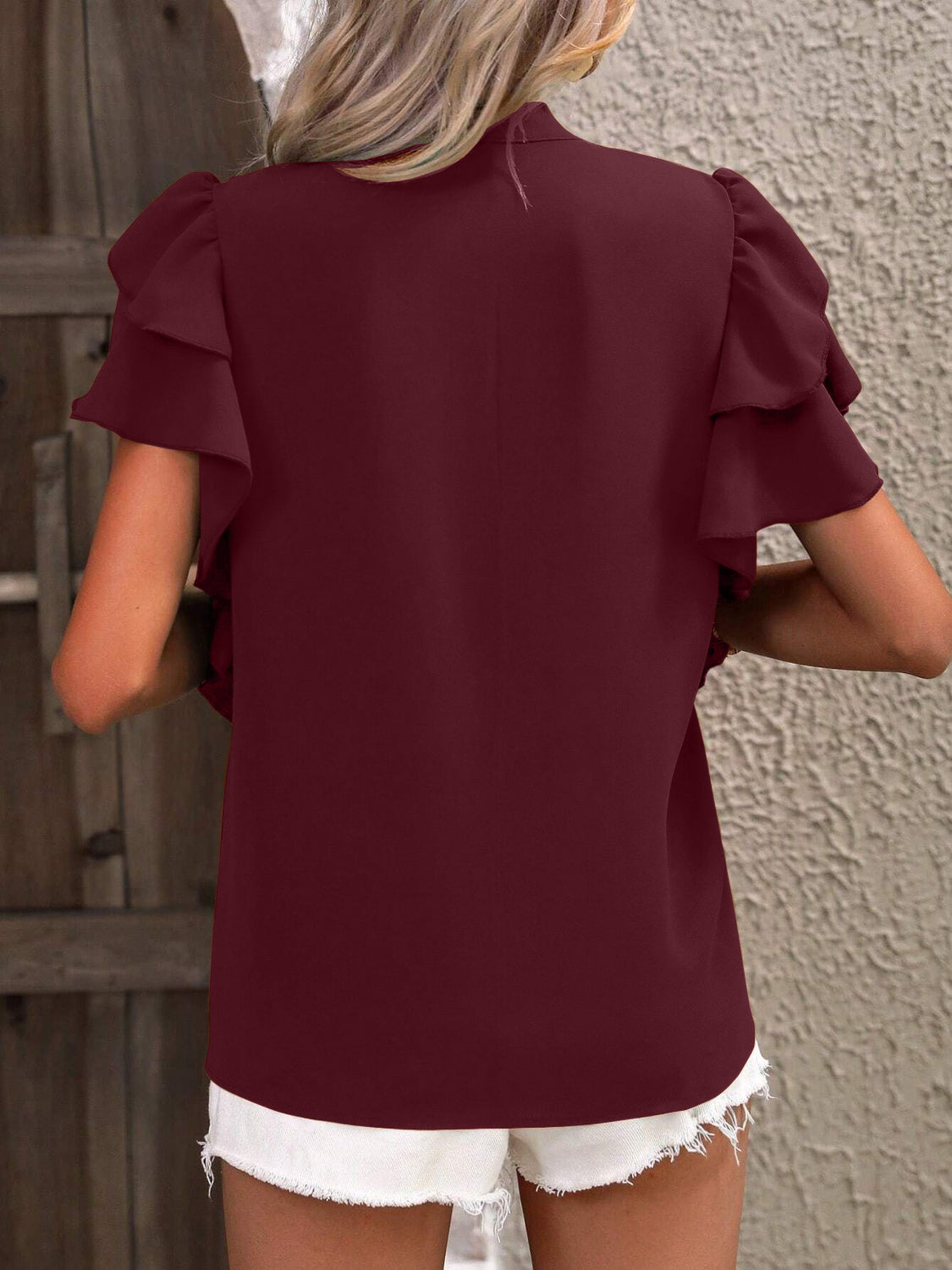 Victoria Ruffle Sleeve Top