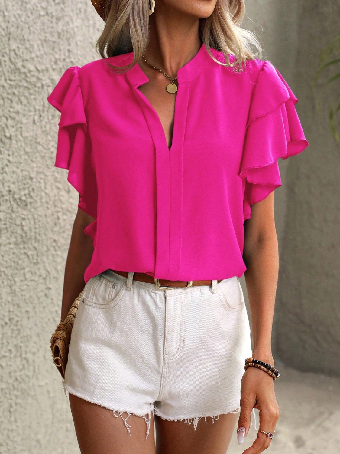 Victoria Ruffle Sleeve Top
