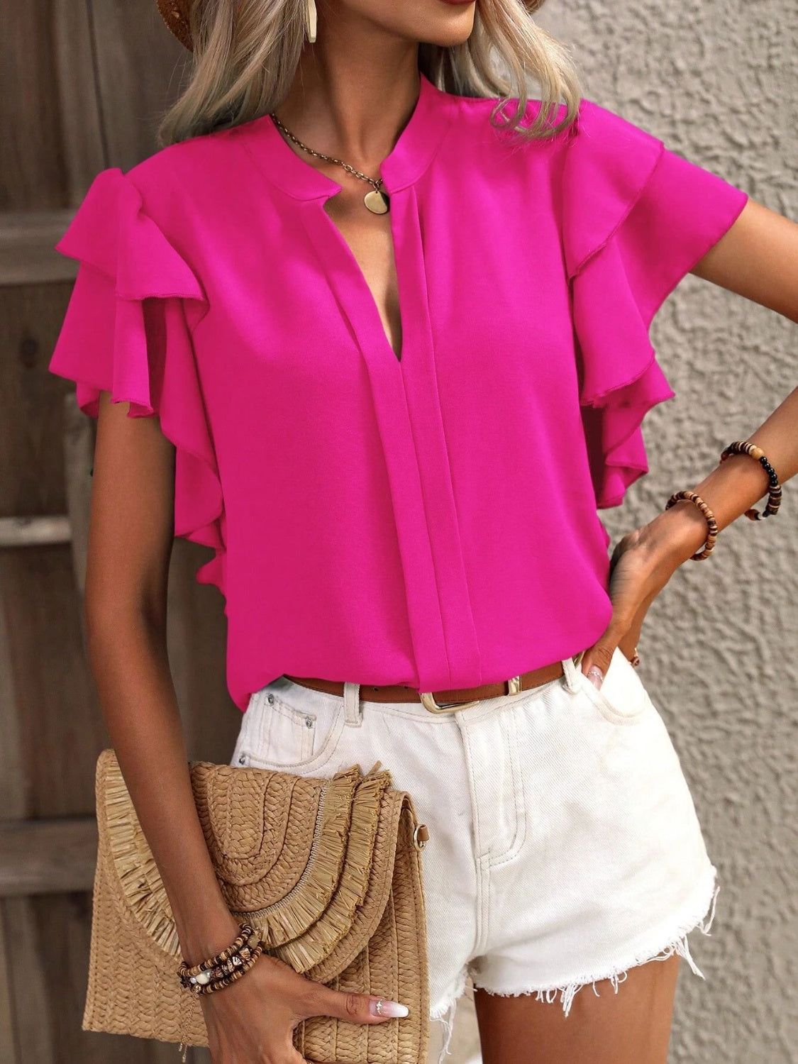 Victoria Ruffle Sleeve Top