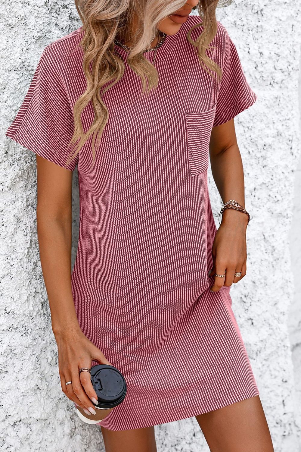 Saylor Ribbed Tee Dress