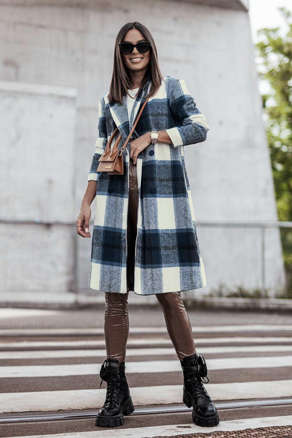 Classic Checkmate Lapel Coat