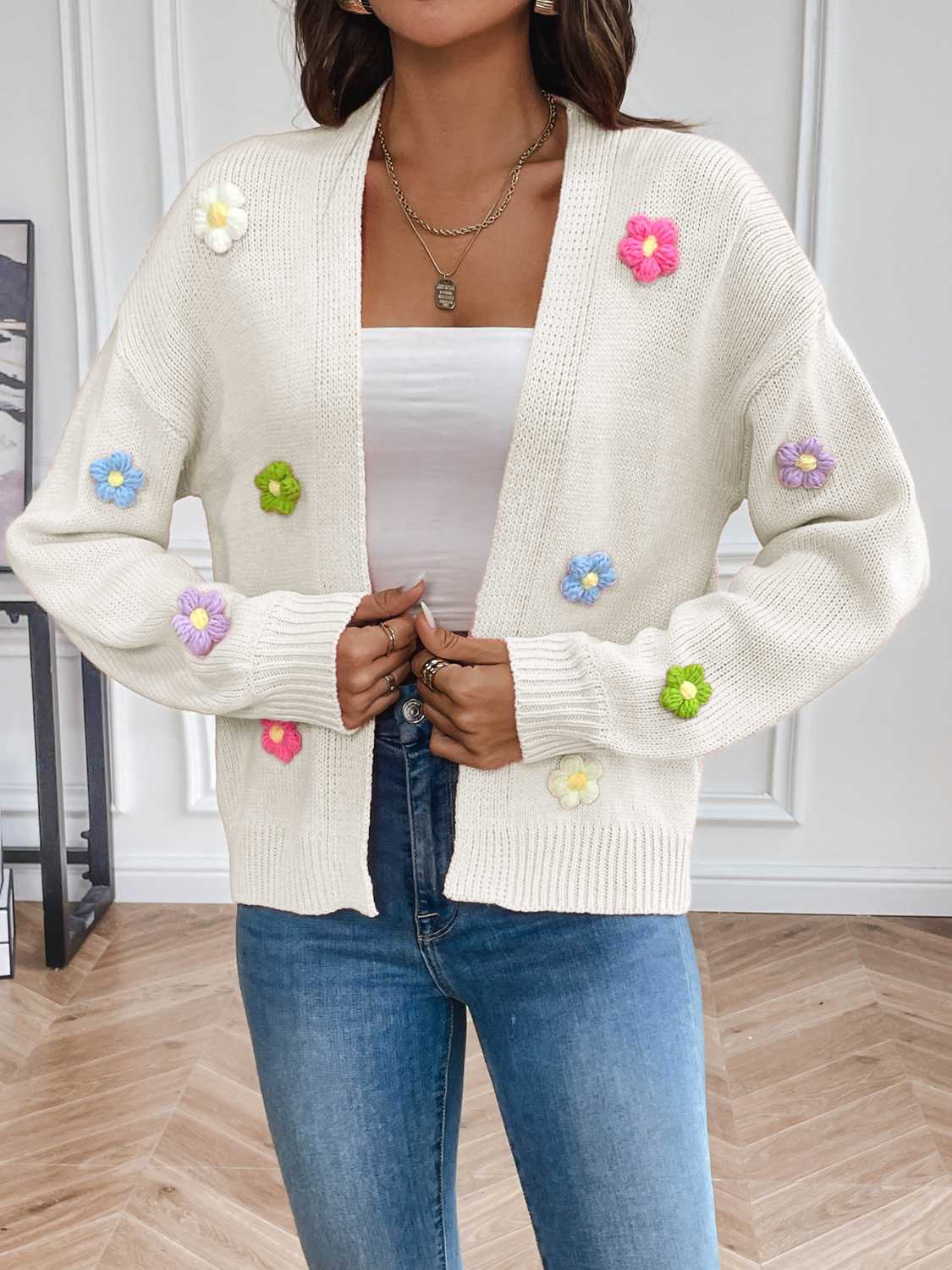 Wildflower Whisper Open Front Cardigan