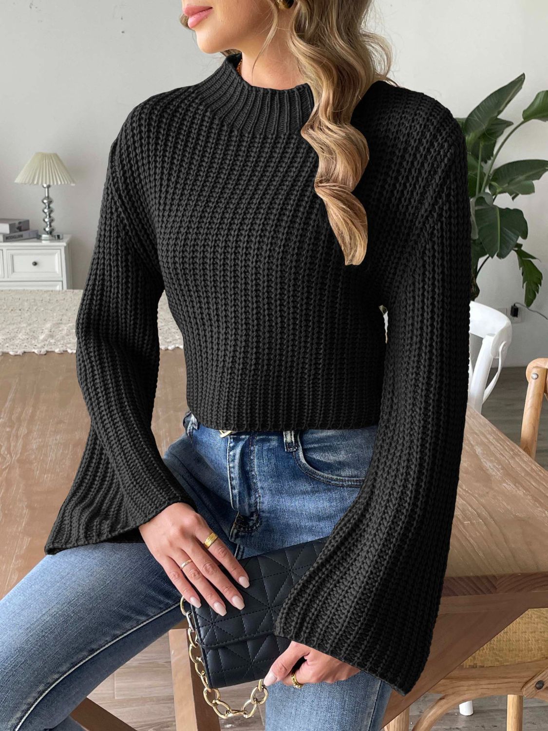 Frosted Grace Mock Neck Sweater