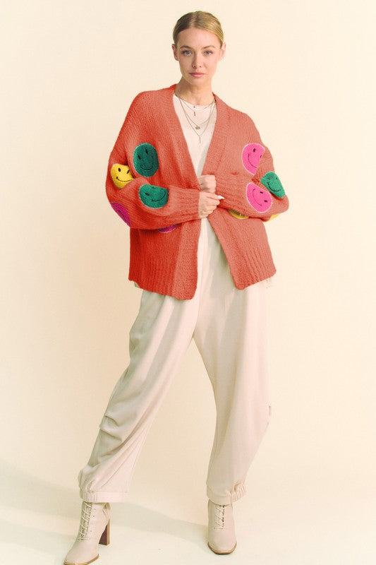 Cozy Smiles Fuzzy Cardigan