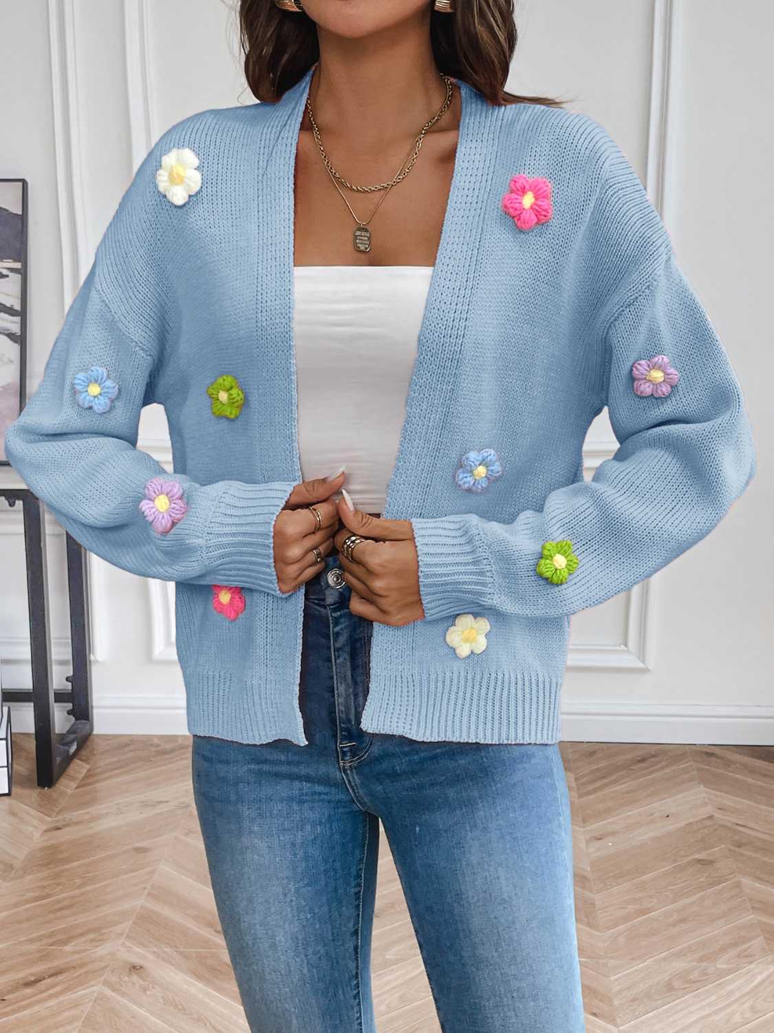 Wildflower Whisper Open Front Cardigan