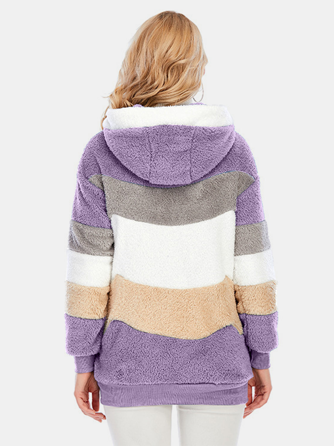 Everleigh Color Block Sherpa Hoodie