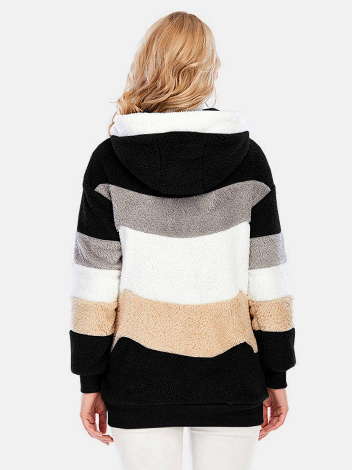 Everleigh Color Block Sherpa Hoodie